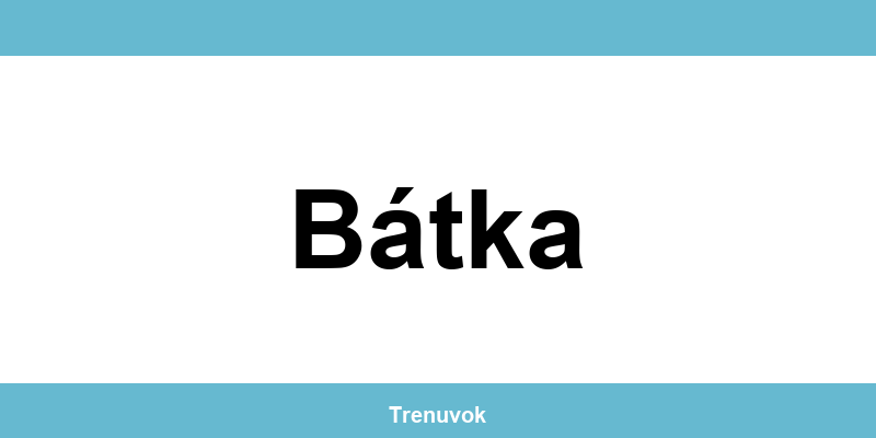 Kontakt na Tipsport pobočky v lokalite Bátka