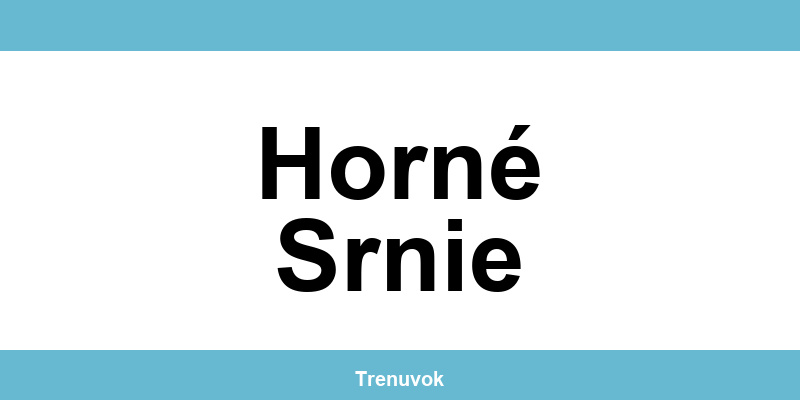 Kontakt na Tipsport pobočky v lokalite Horné Srnie